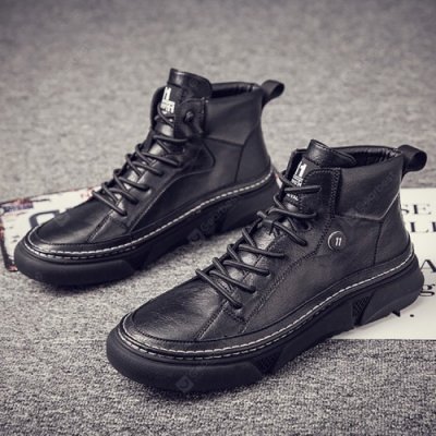 Men Boots Fashion Casual High Top Shoes British Sports Shoes