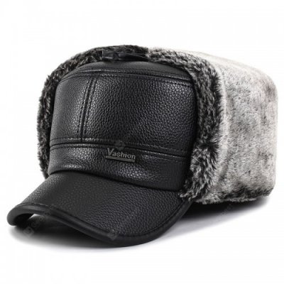 Male Plus Velvet Warm Bomber Hat Fashion Furry Cap Ear Protection