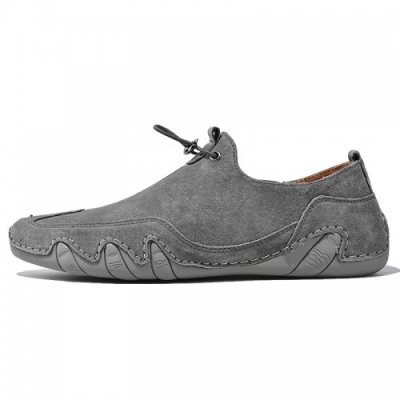 Men's Soft Bottom Leather Breathable Bean Shoes